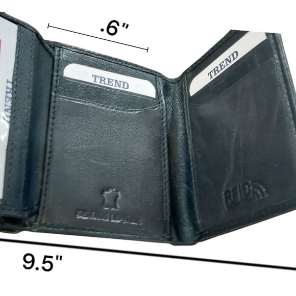 Men's Genuine Leather Wallet with RFID Black - Picture 8 of 8